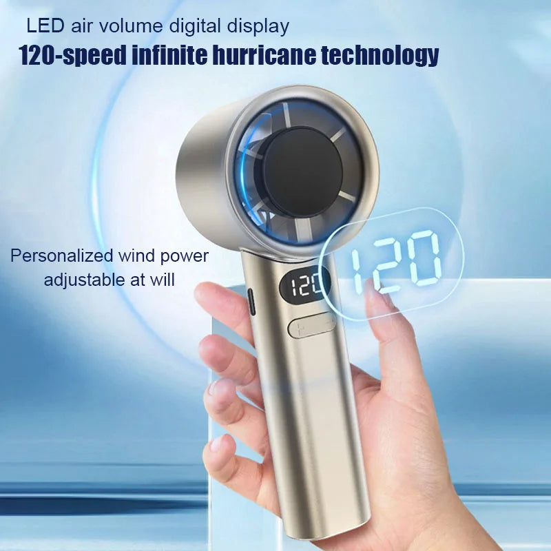 Aapon Mini Market Ltd Portable Bladeless Hand Fan USB Rechargeable