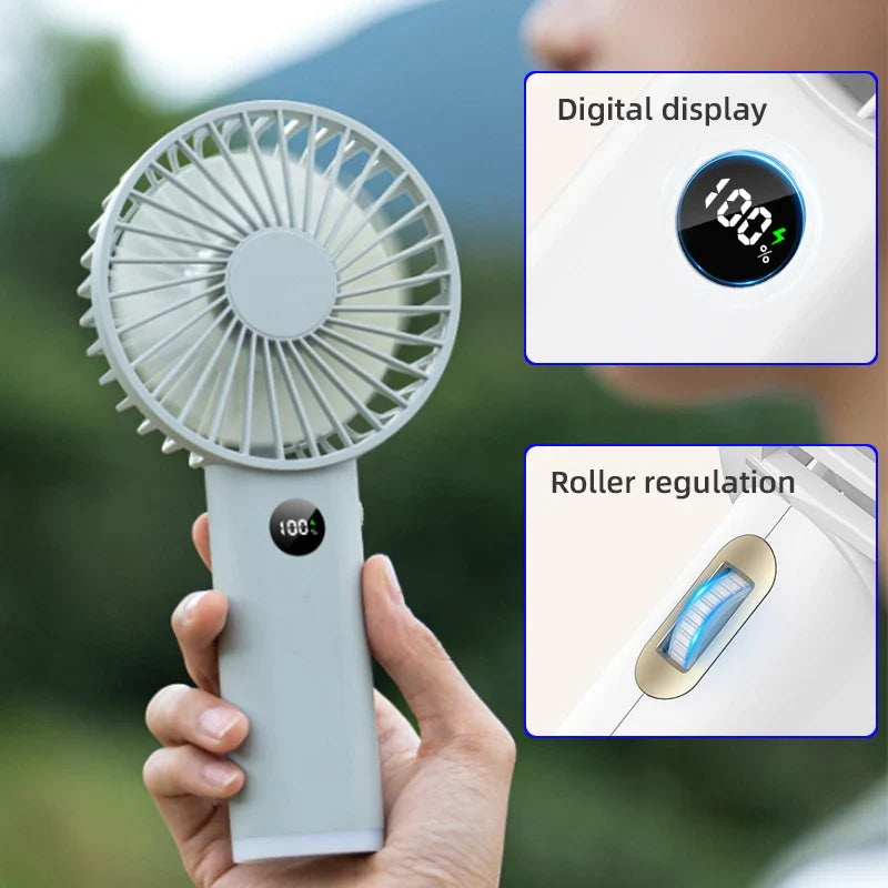 Aapon Mini Market Ltd Portable Handheld High-Speed Fan with LED Display