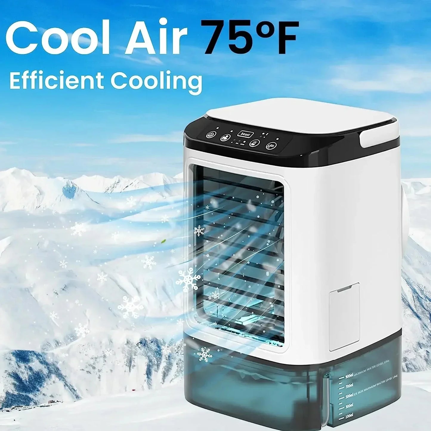 Aapon Mini Market Ltd Portable Ultrasonic Air Cooler Fan with Night Light