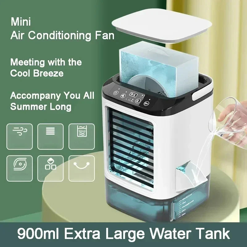 Aapon Mini Market Ltd Portable Ultrasonic Air Cooler Fan with Night Light