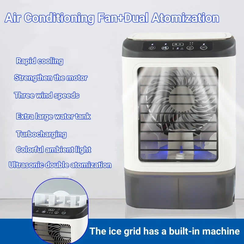 Aapon Mini Market Ltd Portable Ultrasonic Air Cooler Fan with Night Light