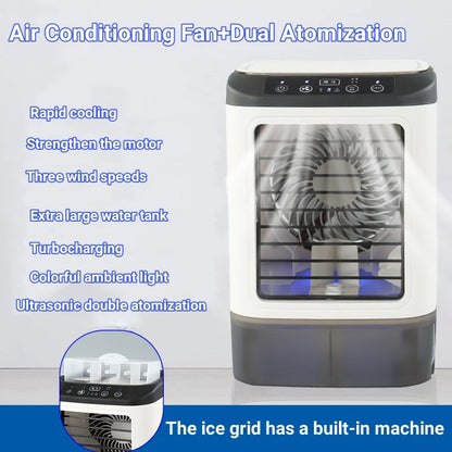Aapon Mini Market Ltd Portable Ultrasonic Air Cooler Fan with Night Light
