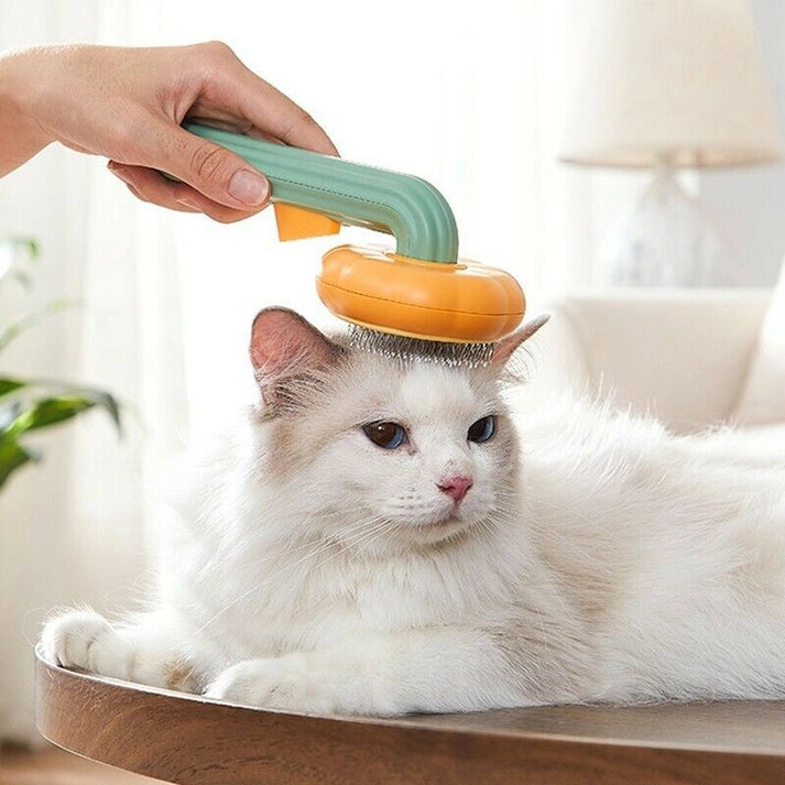 Aaponminimarket Pumpkin Design Needle Comb for Dog and Cat Grooming