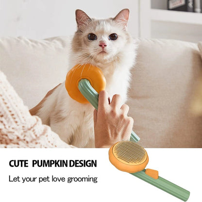Aaponminimarket Pumpkin Design Needle Comb for Dog and Cat Grooming