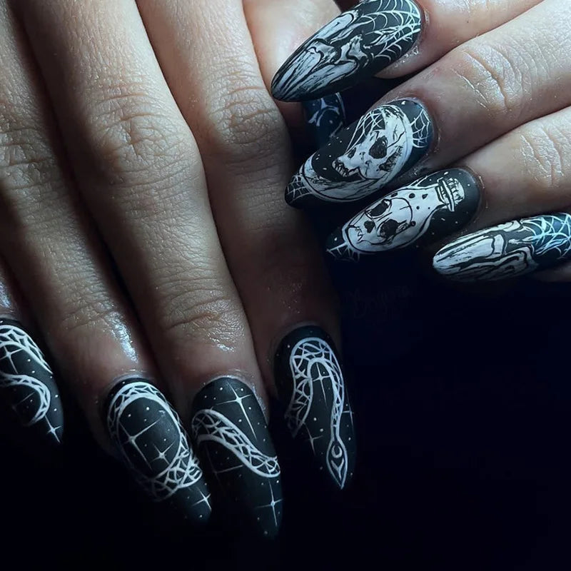 Punk Snake Stiletto Nail Art Set