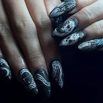 Punk Snake Stiletto Nail Art Set