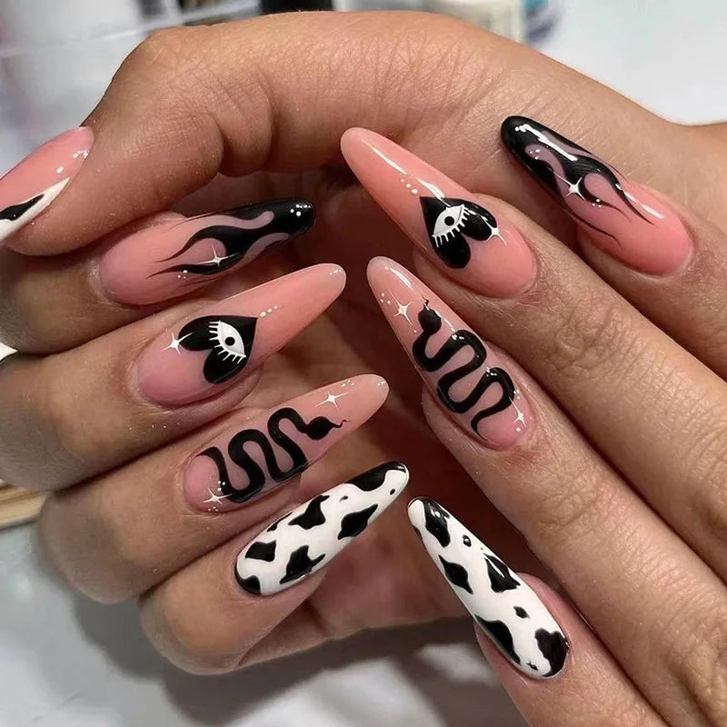 Punk Snake Stiletto Nail Art Set