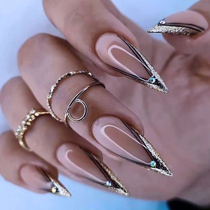 Aapon Mini Market Ltd Punk Snake Stiletto Nail Art Set