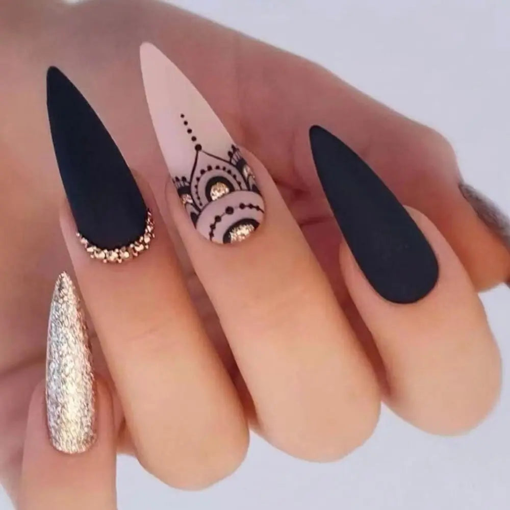 Punk Snake Stiletto Nail Art Set