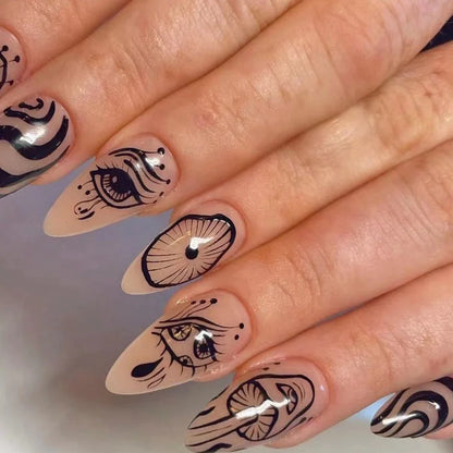 Punk Snake Stiletto Nail Art Set