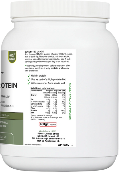 Whey Protein Multi | Vanilla Flavour Protein Powder with Stevia – 600 g