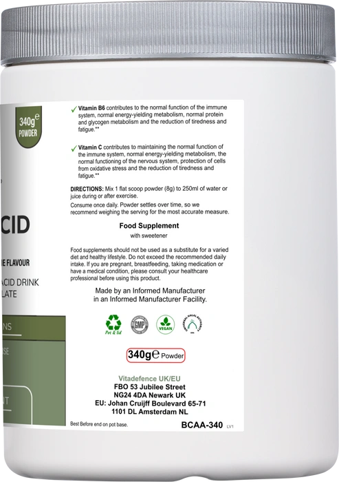 Aaponminimarket Amino Acid Multi | Lemon & Lime Flavour with Citrulline Malate, BCAAs & Vitamins – 300 g