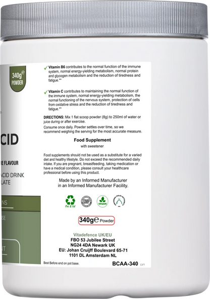Aaponminimarket Amino Acid Multi | Lemon & Lime Flavour with Citrulline Malate, BCAAs & Vitamins – 300 g