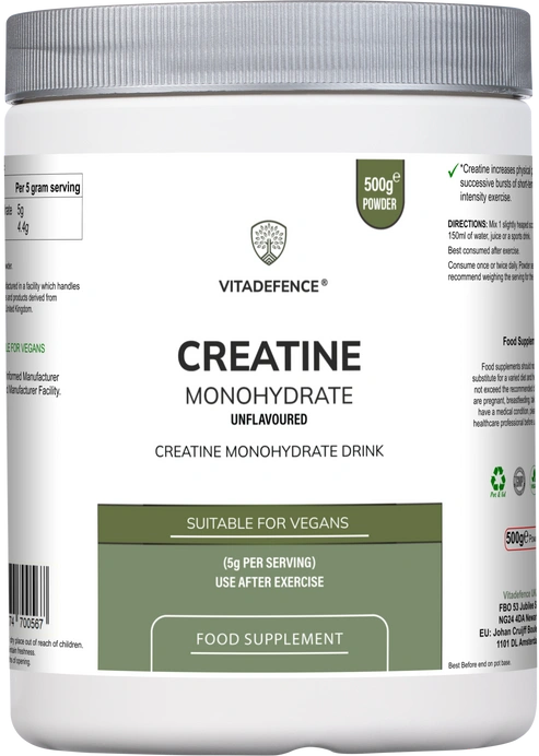 Aaponminimarket Creatine Monohydrate | Pure Unflavoured Creatine Powder – 500 g