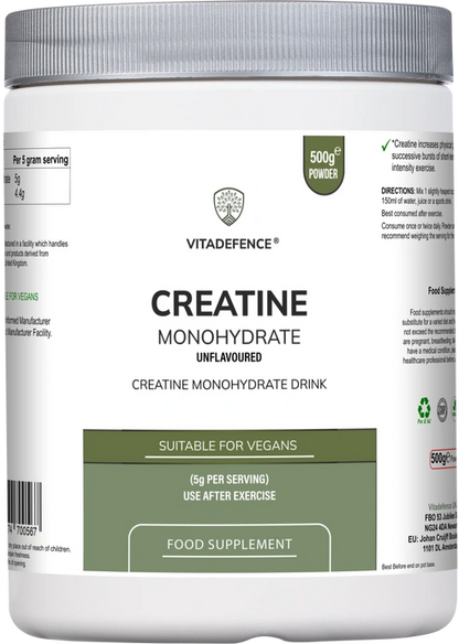 Aaponminimarket Creatine Monohydrate | Pure Unflavoured Creatine Powder – 500 g