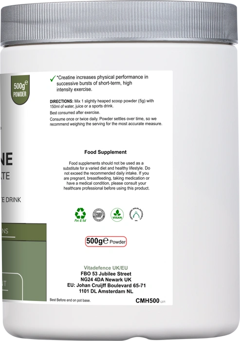 Aaponminimarket Creatine Monohydrate | Pure Unflavoured Creatine Powder – 500 g