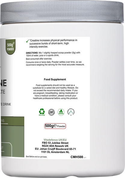 Aaponminimarket Creatine Monohydrate | Pure Unflavoured Creatine Powder – 500 g