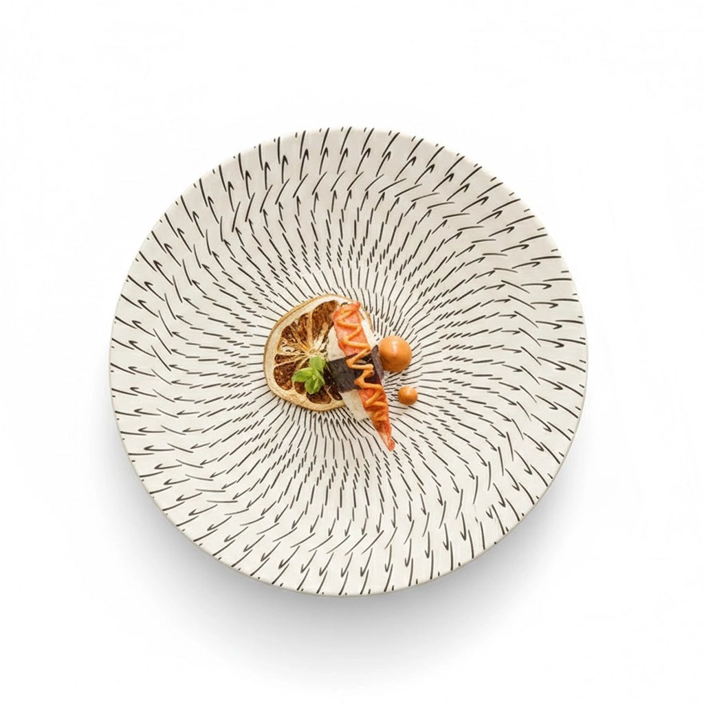 Aapon mini market - Radiant Pattern Ceramic Dinner Plate