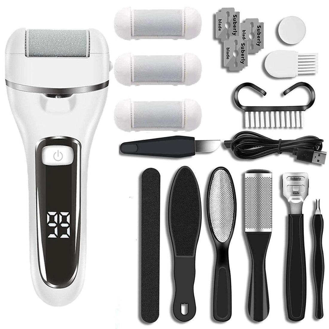 Aaponminimarket Rechargeable Electric Foot Care Callus Remover