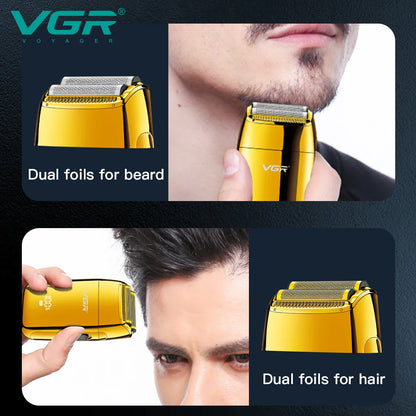 Rechargeable Men's Beard Trimmer with Spare Shaving Head