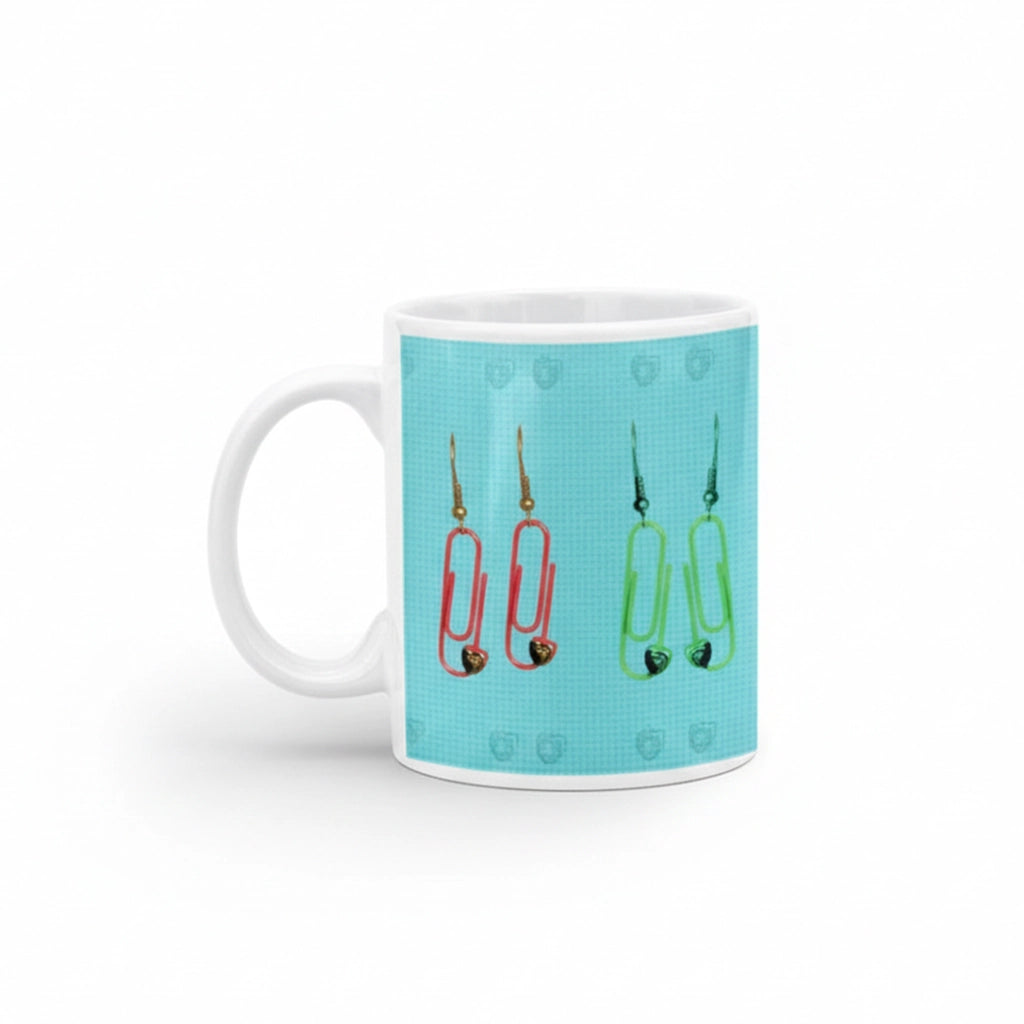 Aapon mini market -Retro 60's Paperclip Themed Ceramic Mug