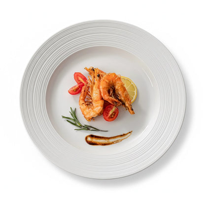 Aapon mini market -Ribbed Rim Shallow Plate