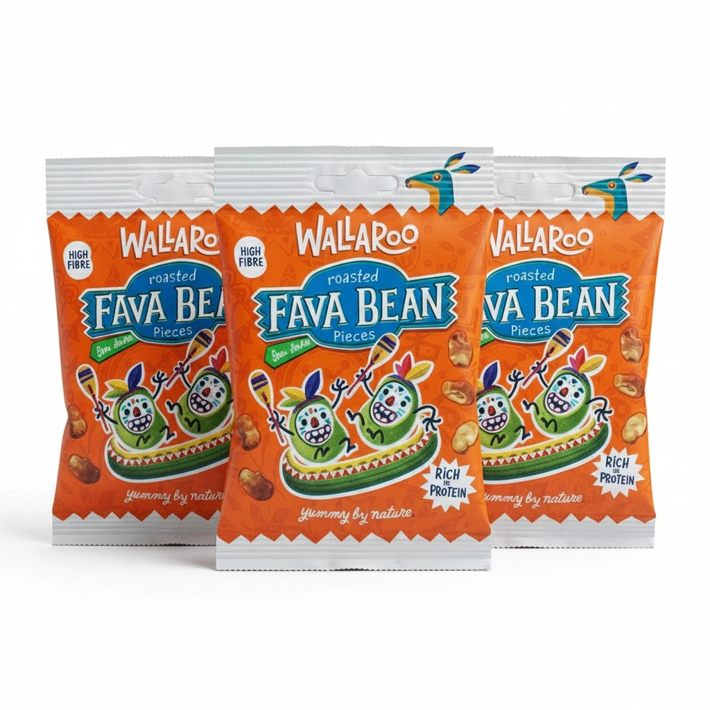 Aaponminimarket Roasted Fava Bean Pieces – Sea Salt  High-Protein Vegan Snack