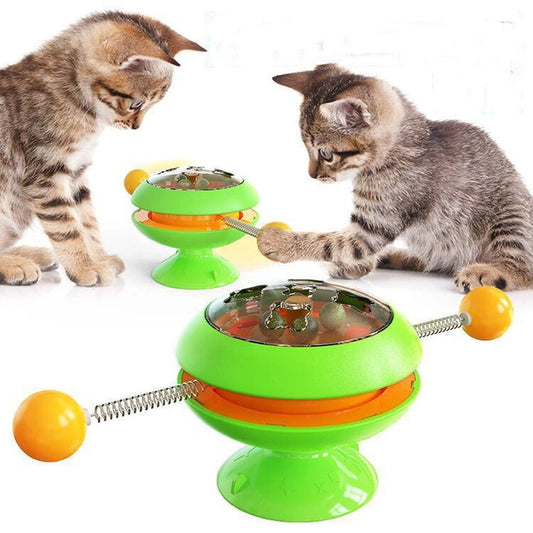 Aaponminimarket Rotating Interactive Cat Toy with Catnip Dispenser