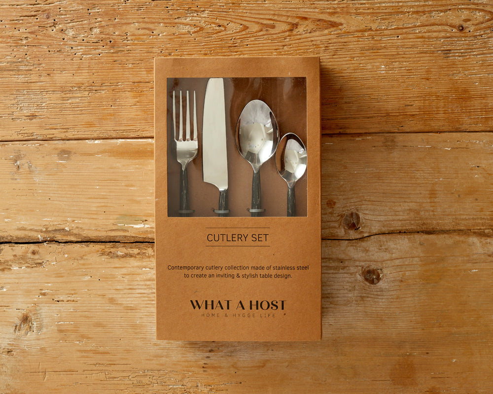 Aapon mini market -Seville Silver Stainless Steel Rustic Cutlery Set