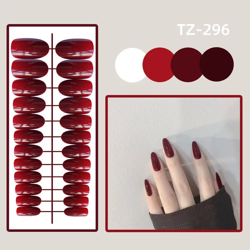 Aapon Mini Market Ltd White Small Flower Acrylic Press-On Nails