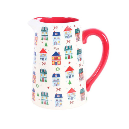 Christmas Street Print Ceramic Flower Jug – view 4