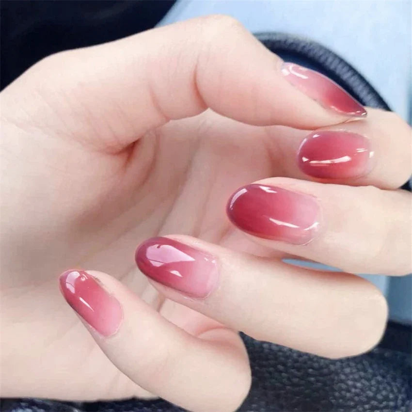 White Floral Press-On Nails