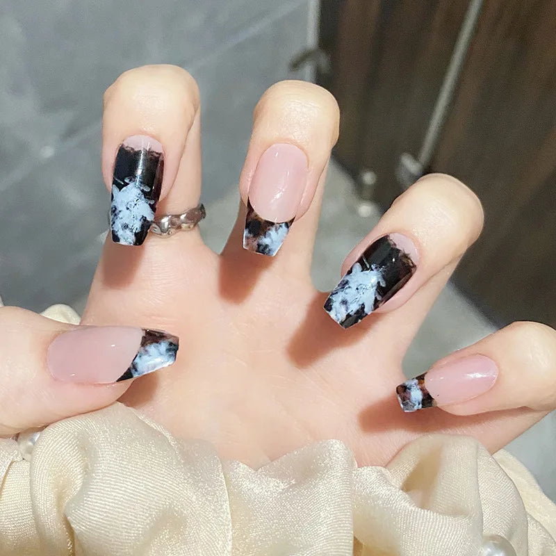 Charming Pink Flame Long Ballet Press-On Nails