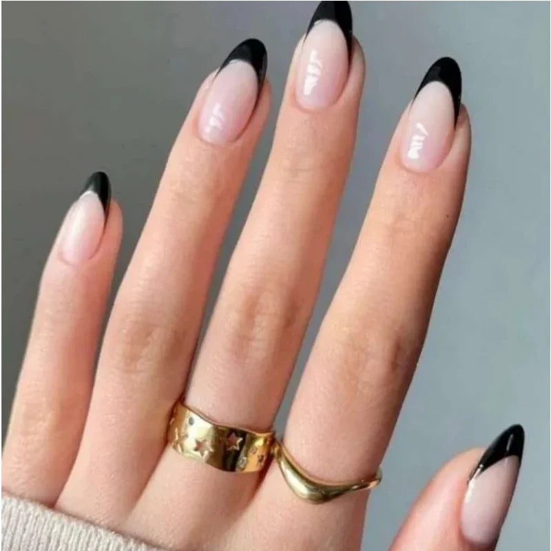 Medium-length Acrylic Almond Fake Nails