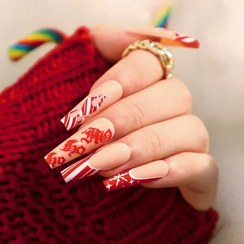 Christmas Press-On Nails – 24-Piece Sets, 60+ Designs