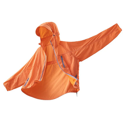 Lightweight Hooded Hiking Jacket with Packable Outdoor Design