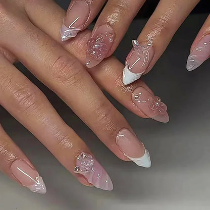 Aapon Mini Market Ltd Colorful 3D Flower & Butterfly Press-On Nails