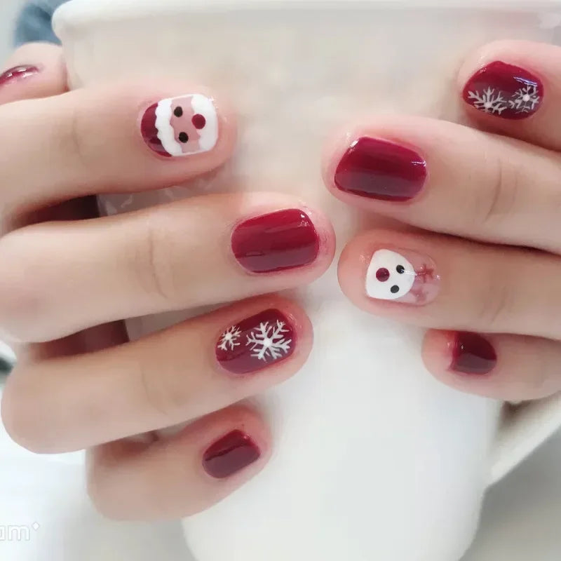 Christmas Press-On Nails – 24-Piece Sets, 60+ Designs