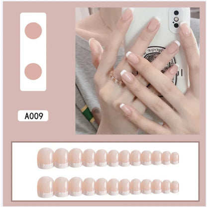 White Floral Press-On Nails