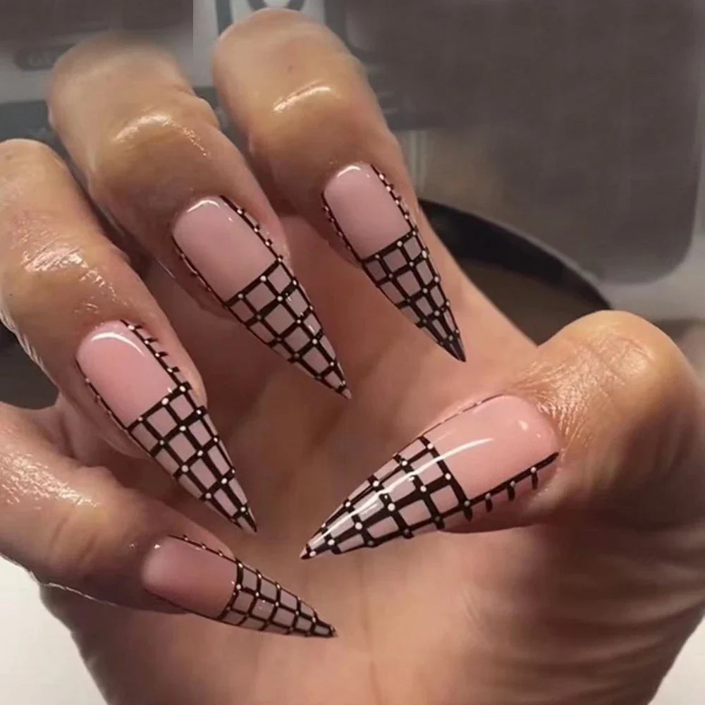 Punk Snake Stiletto Nail Art Set