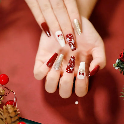 Christmas Press-On Nails – 24-Piece Sets, 60+ Designs
