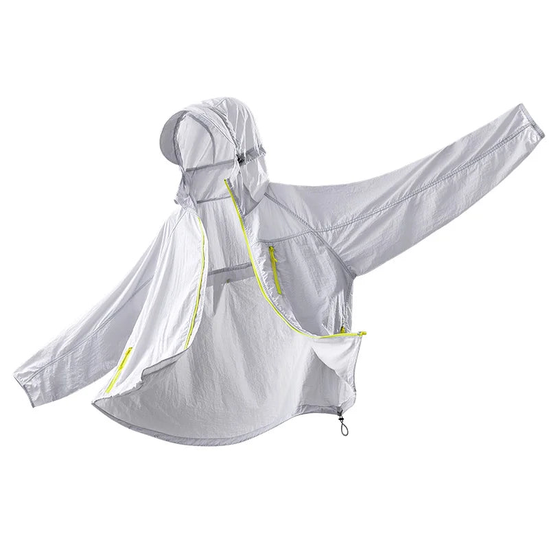 Lightweight Hooded Hiking Jacket with Packable Outdoor Design