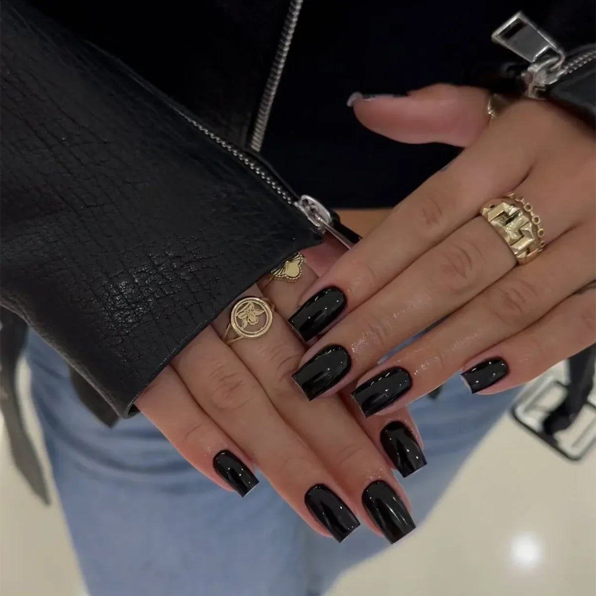 Glossy Acrylic Press-On Nails