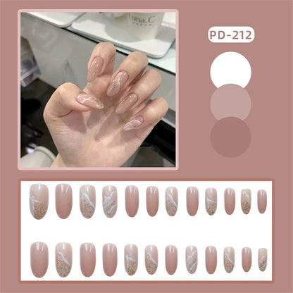 White Small Flower Acrylic Press-On Nails