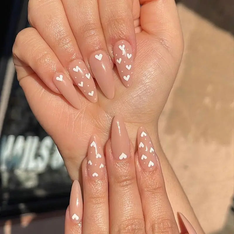 Aapon Mini Market Ltd Medium-length Acrylic Almond Fake Nails