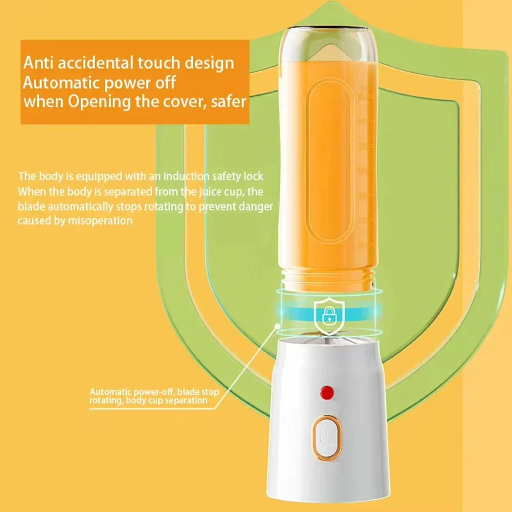 Aapon mini market - 40W Cordless USB Rechargeable Portable Blender (White)