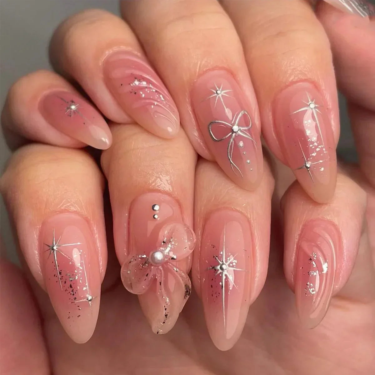 Colorful 3D Press-On Nails