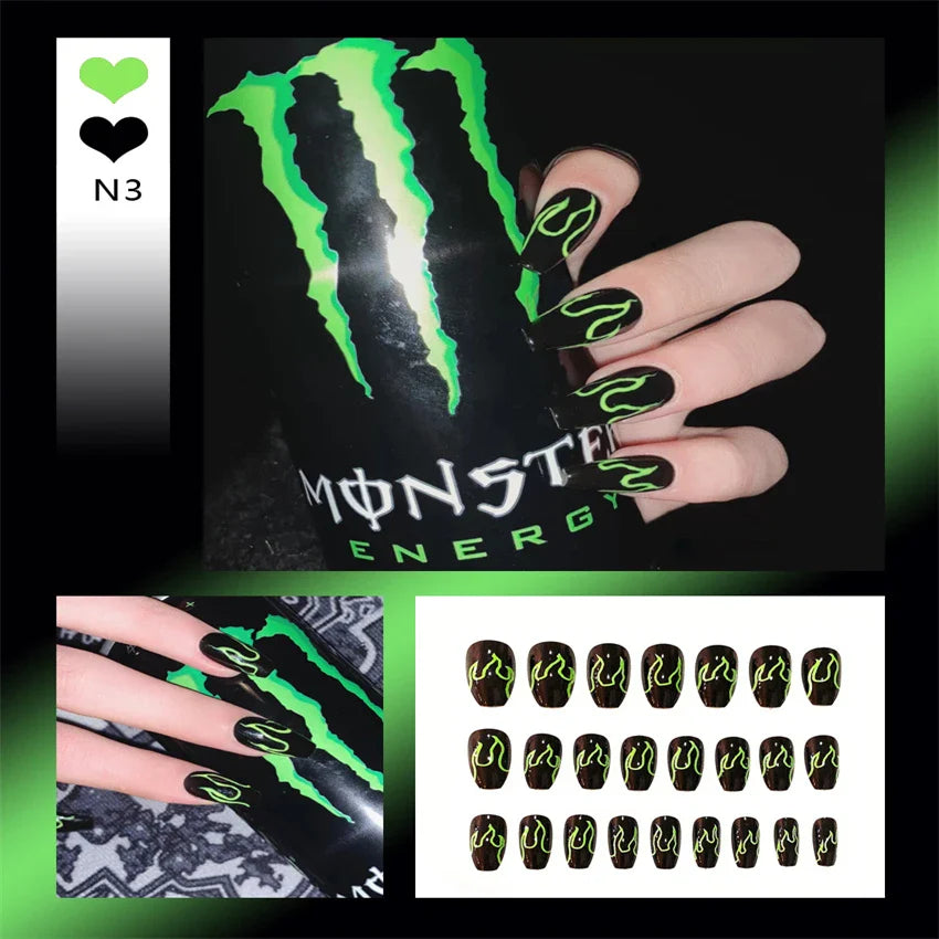 White Floral Press-On Nails