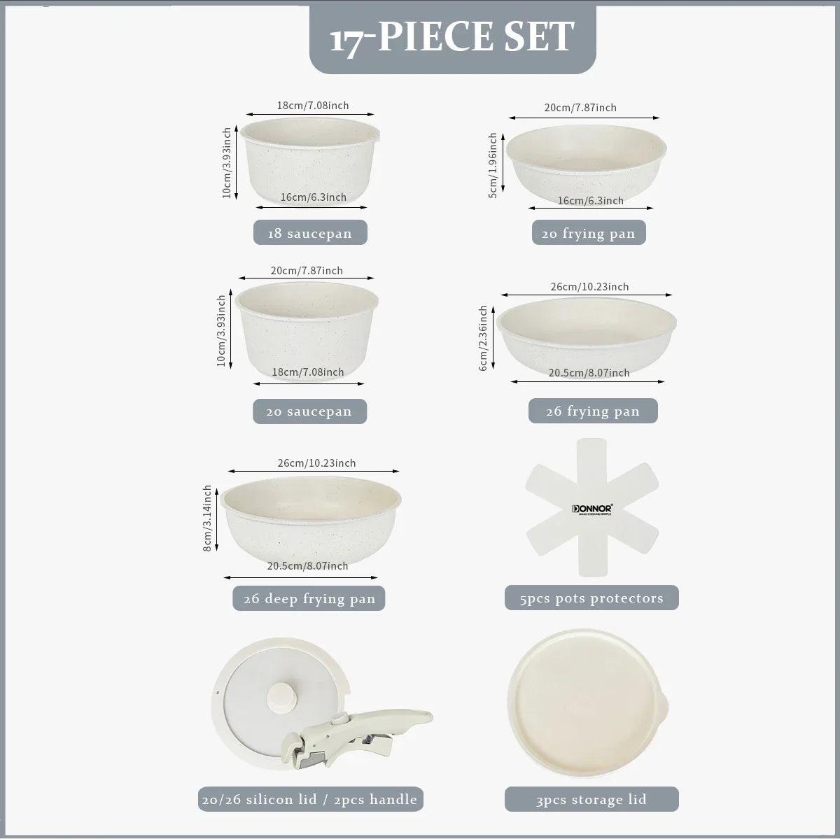 Aapon mini market - Non-Stick Die-Cast Aluminum Cookware Set