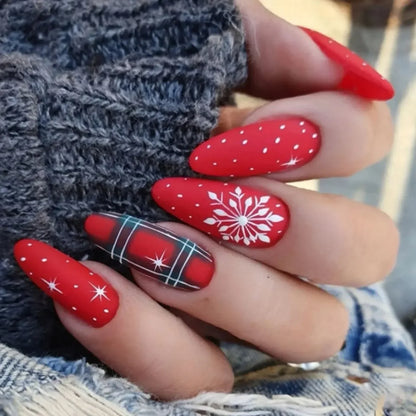 Christmas Press-On Nails – 24-Piece Sets, 60+ Designs